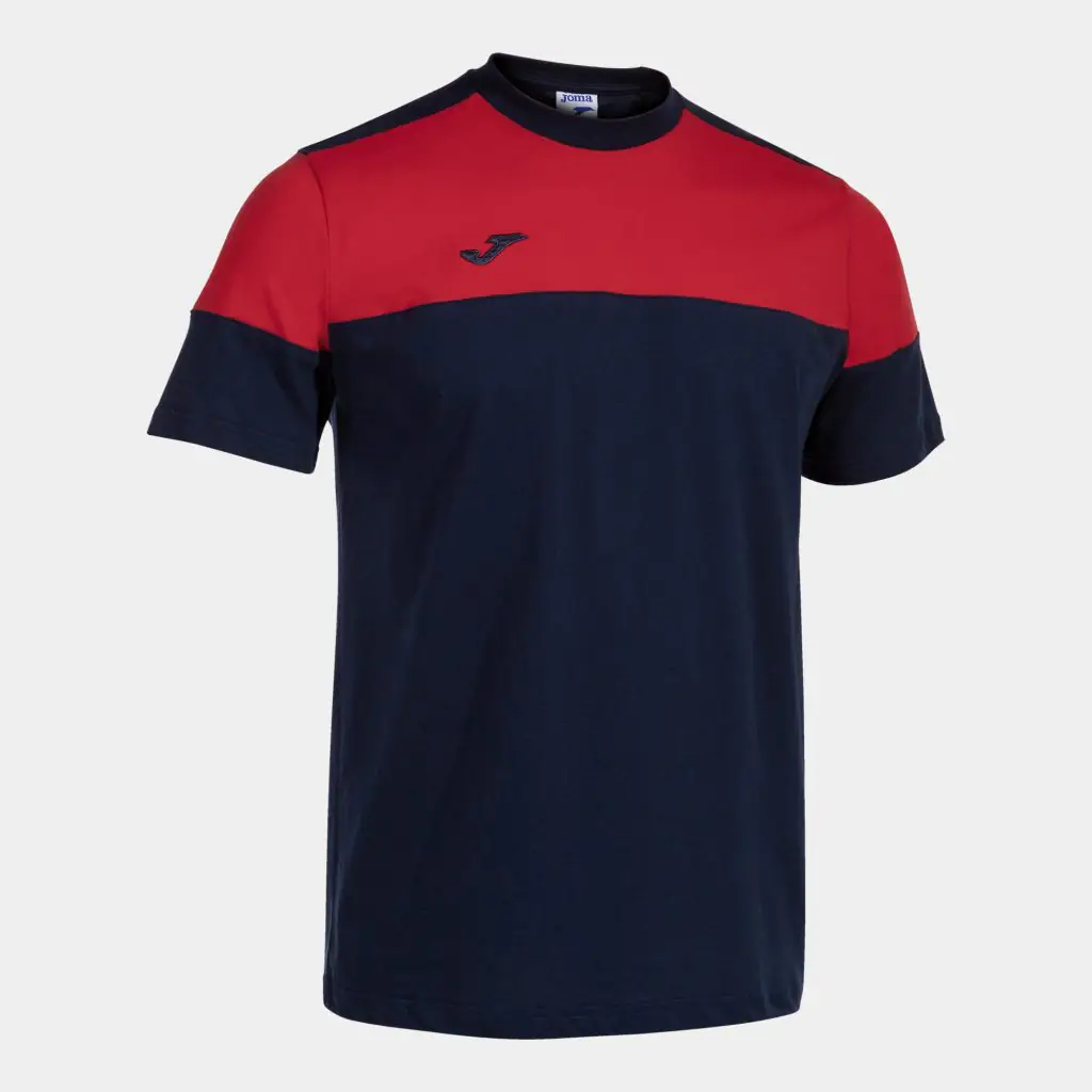 Koszulka Joma Crew V bawełna granatowo-czerwona Nr Kat.103296.336