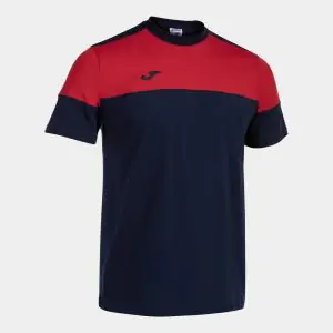 Koszulka Joma Crew V bawełna granatowo-czerwona Nr Kat.103296.336